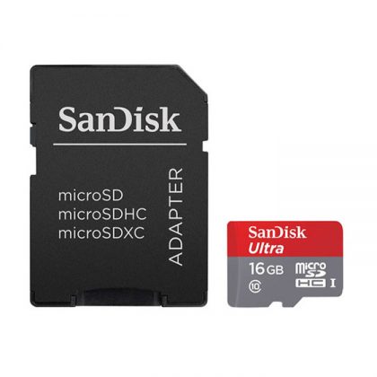 رم میکرو Sandisk Ultra 16GB Class10 80MB/s