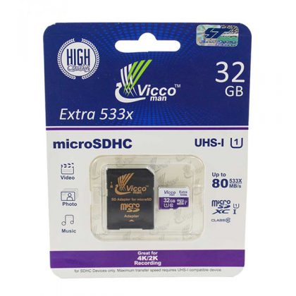 مموری میکرو ویکومن Vicco Class10 533X 80MB/s U1 32GB