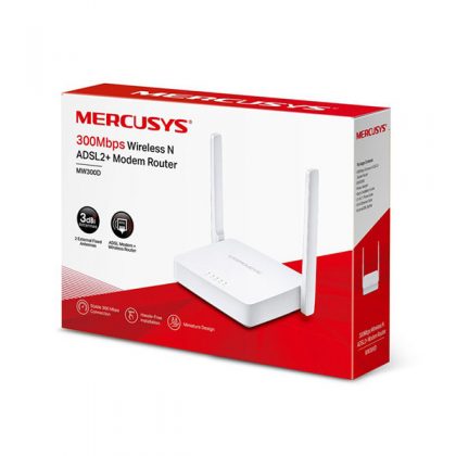 مودم روتر +ADSL2 بی سیم مرکوسیس MERCUSYS MW-300D
