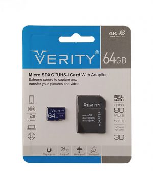 مموری میکرو وریتی Verity 533X 80MB/s U3 64GB