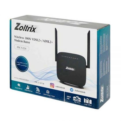 مودم روتر ADSL/VDSL زولتریکس Zoltrix ZXV-V224
